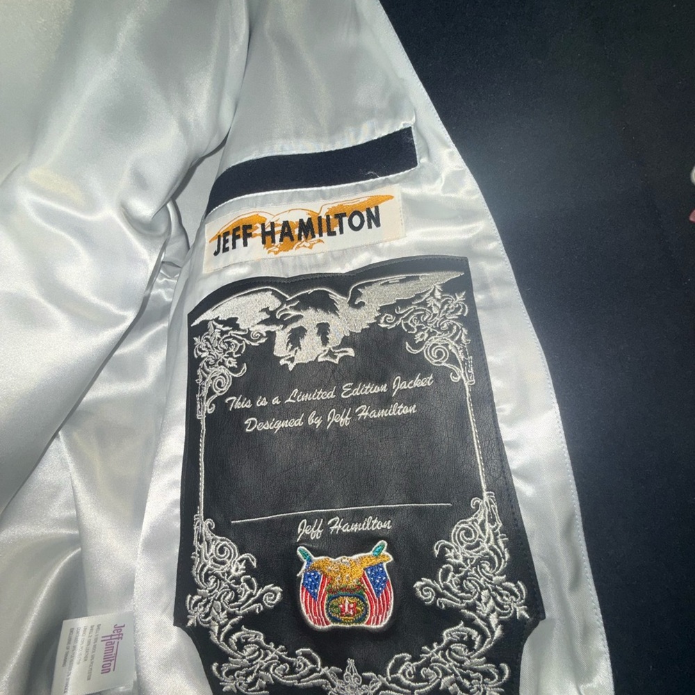 Jeff Hamilton Limited Edition Bomber Jacket - Black and Silver